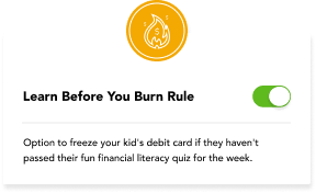 Family finance app dashboard with the whole families profile.